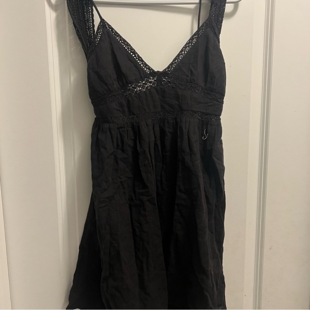 Zara Black Dress with Lace Details